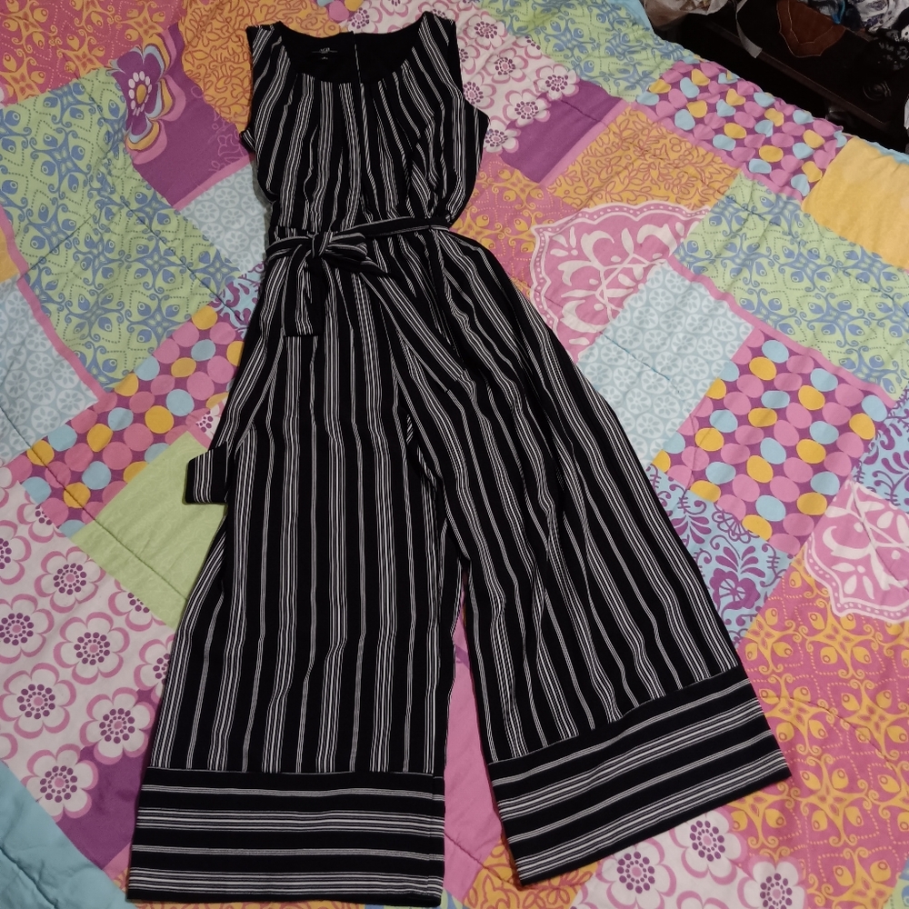 🎃 AGB Dress black & white stripes jumpsuit  8M